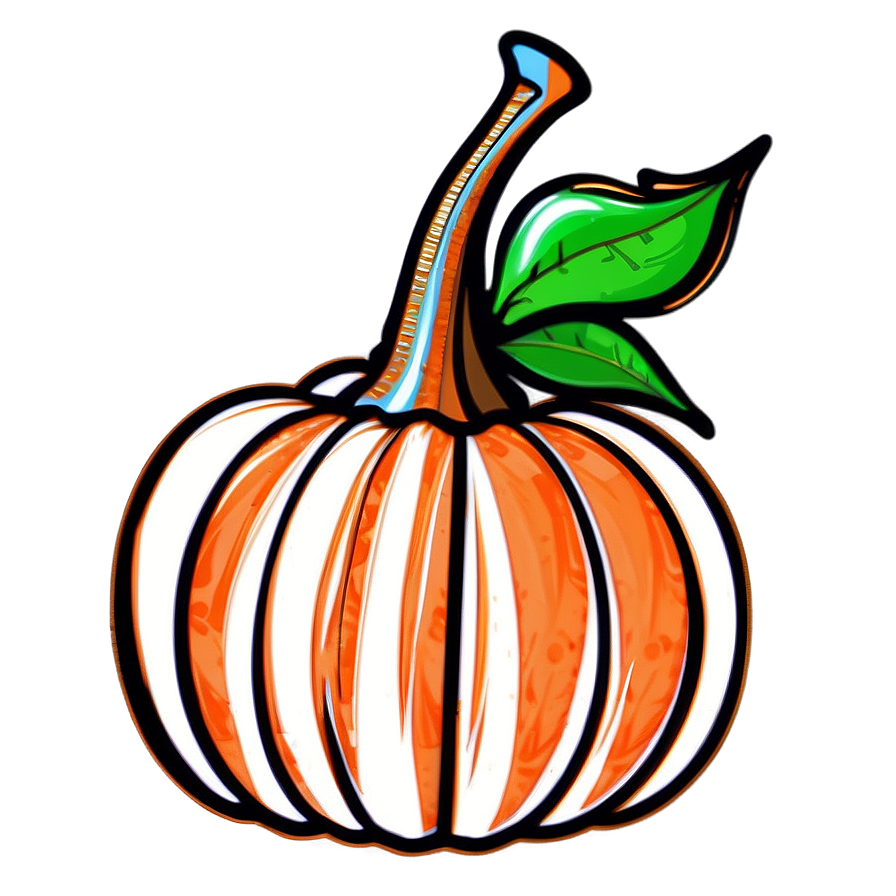 Layered Pumpkin Outline Art Png Yal86