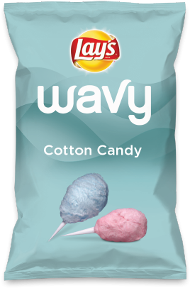 Lays Wavy Cotton Candy Flavor Chips Package