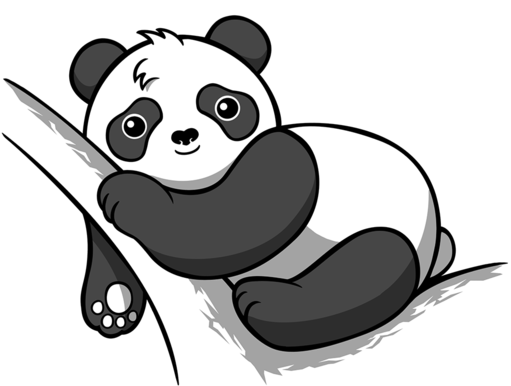 Lazy Panda Proud Illustration