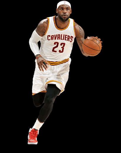 Le Bron James Cleveland Cavaliers Action Shot