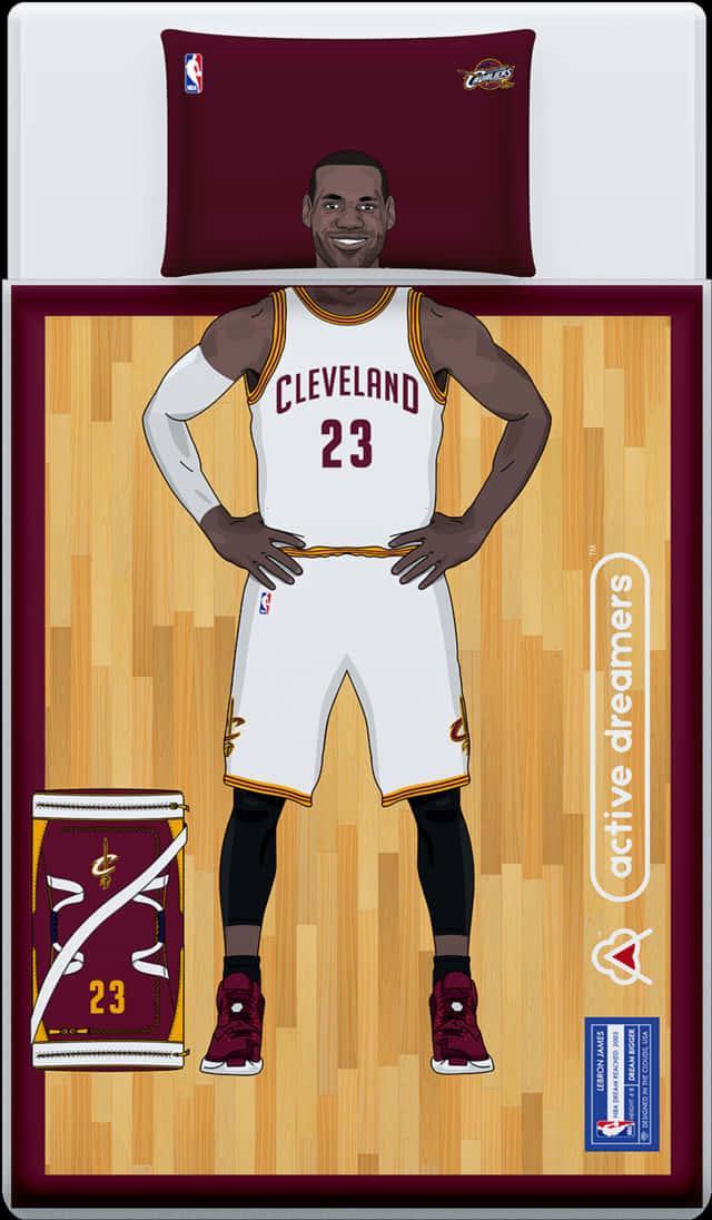 Le Bron James Cleveland Cavaliers Bedding Set