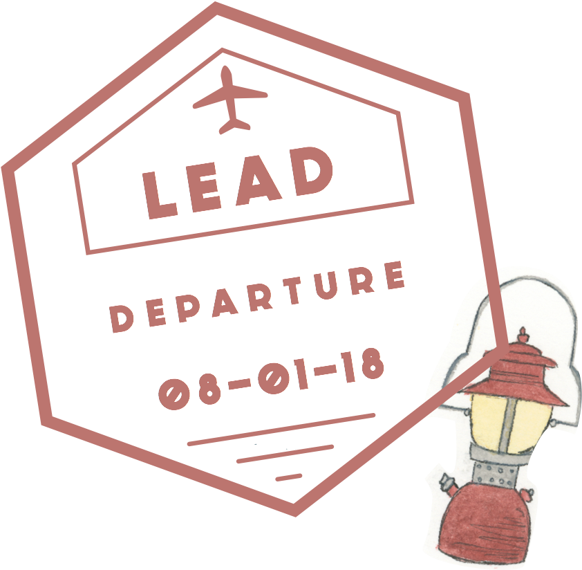 Lead Departure Stamp Illustration