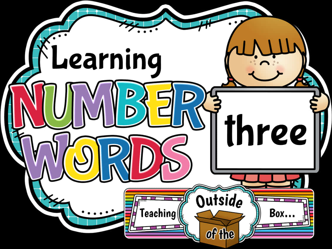 Learning Number Words Three Clipart