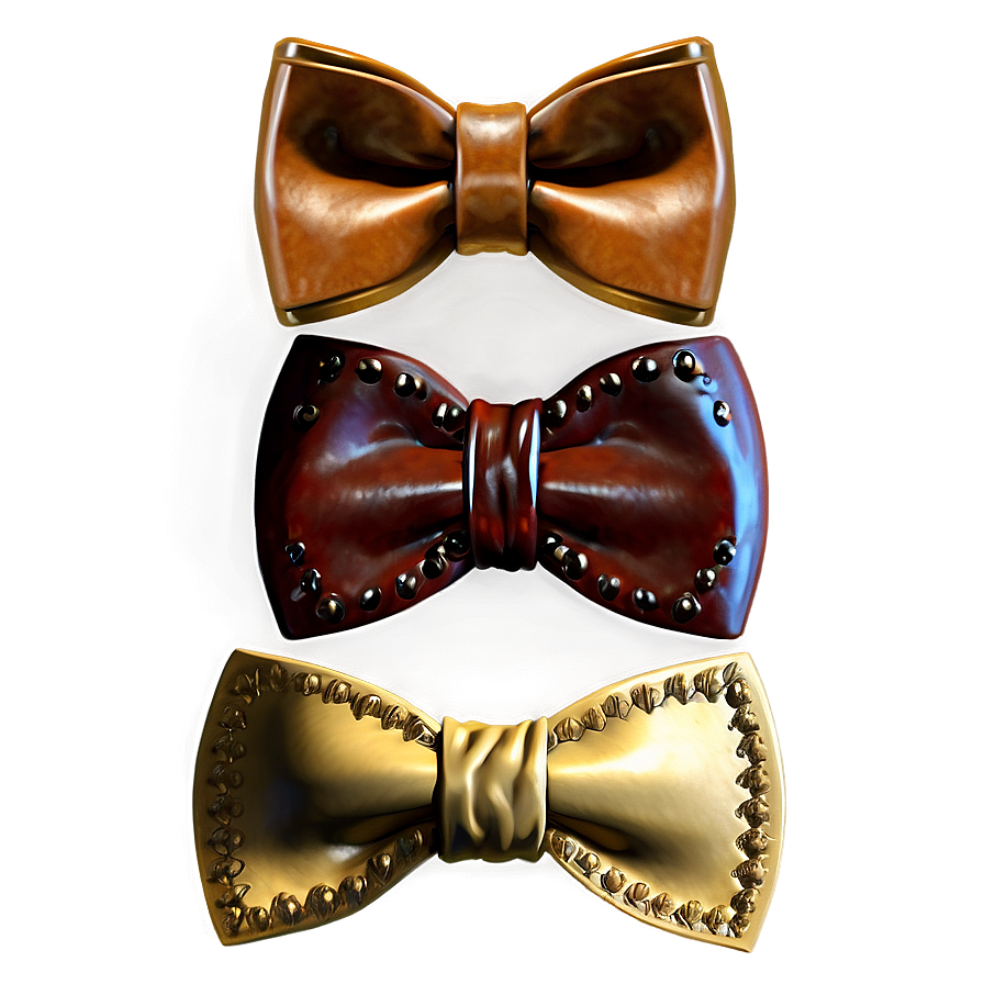 Leather Bow Tie Look Png 05252024