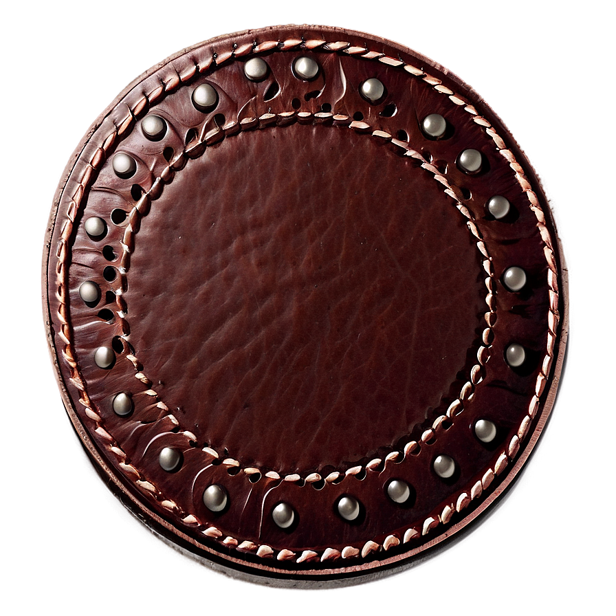 Leather Coaster Circle Png Anr