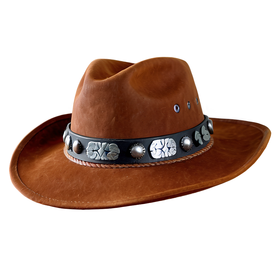 Leather Cowboy Hat Transparent Png 05262024