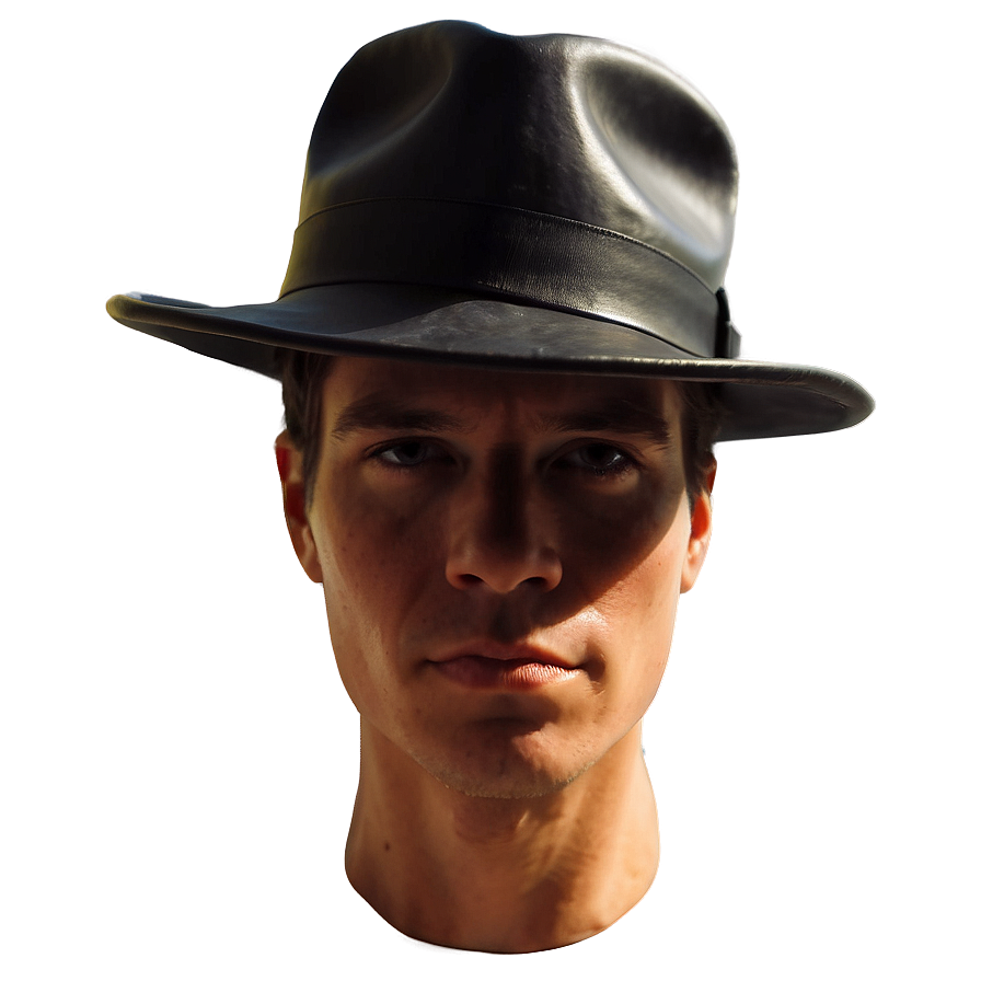 Leather Fedora Hat Png 06262024