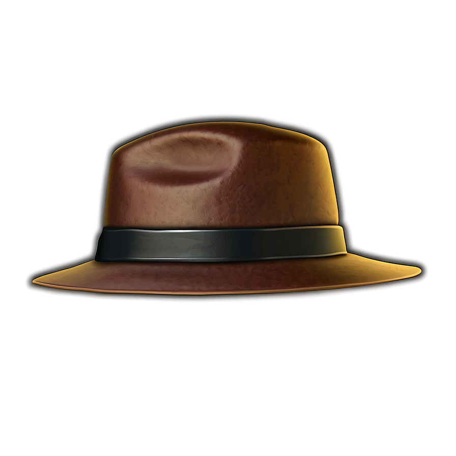 Leather Fedora Hat Png 41