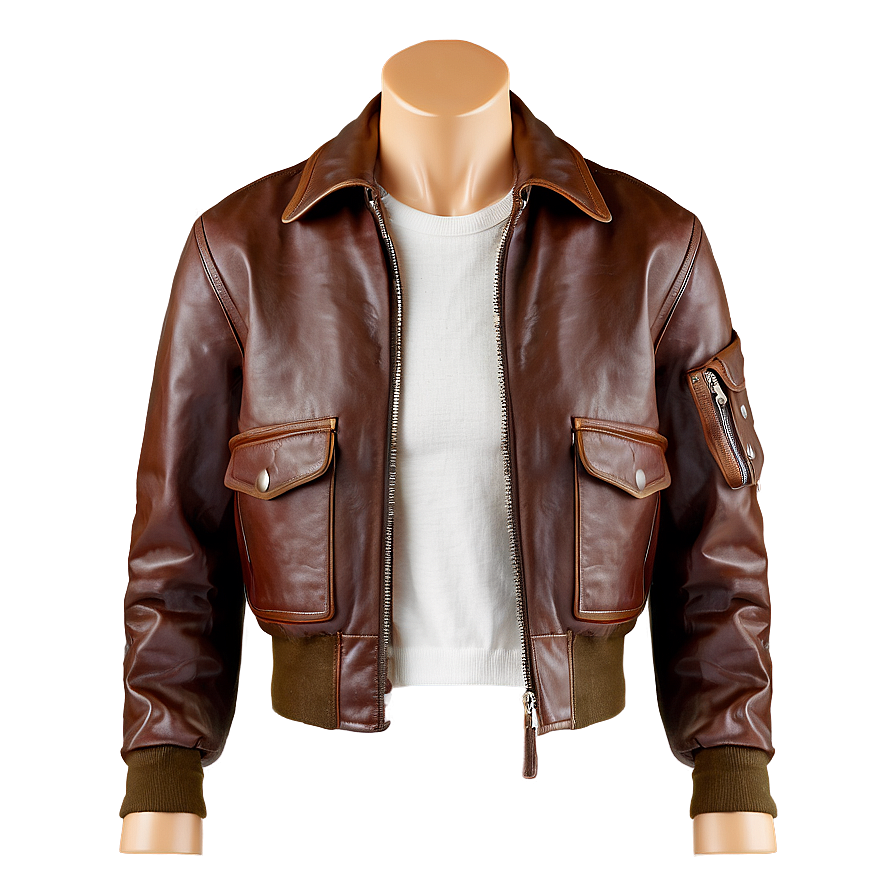 Leather Flight Jacket Png 06122024