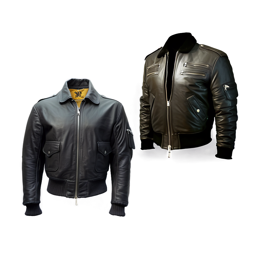 Leather Flight Jacket Png 2