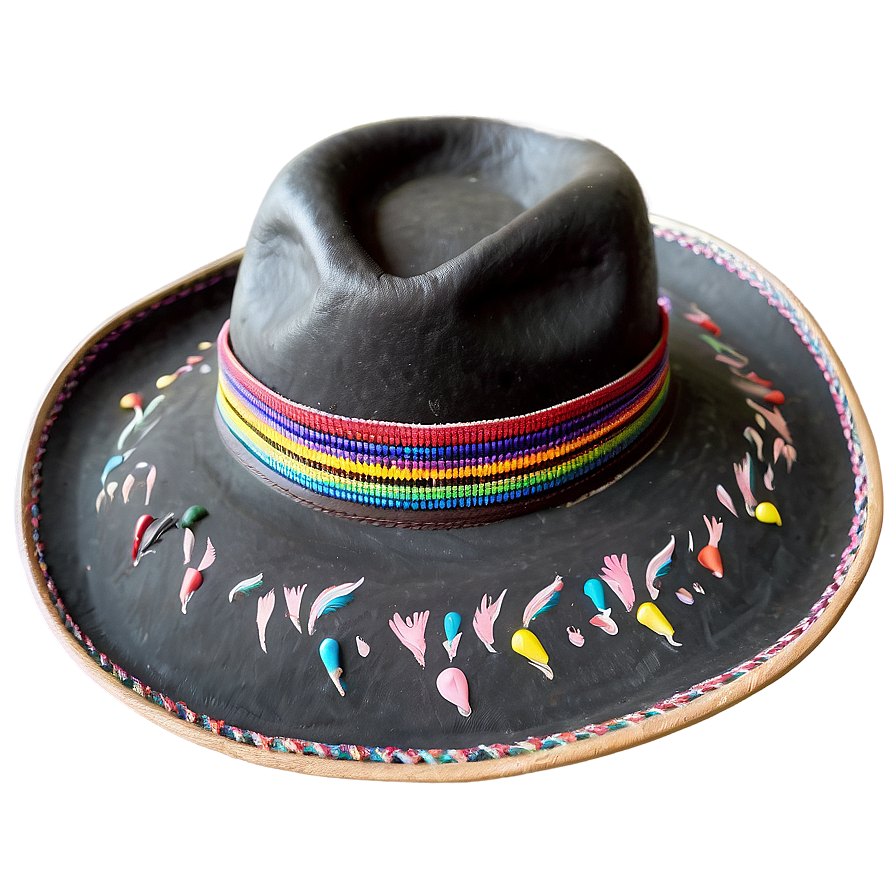 Leather Sombrero Hat Png 06272024