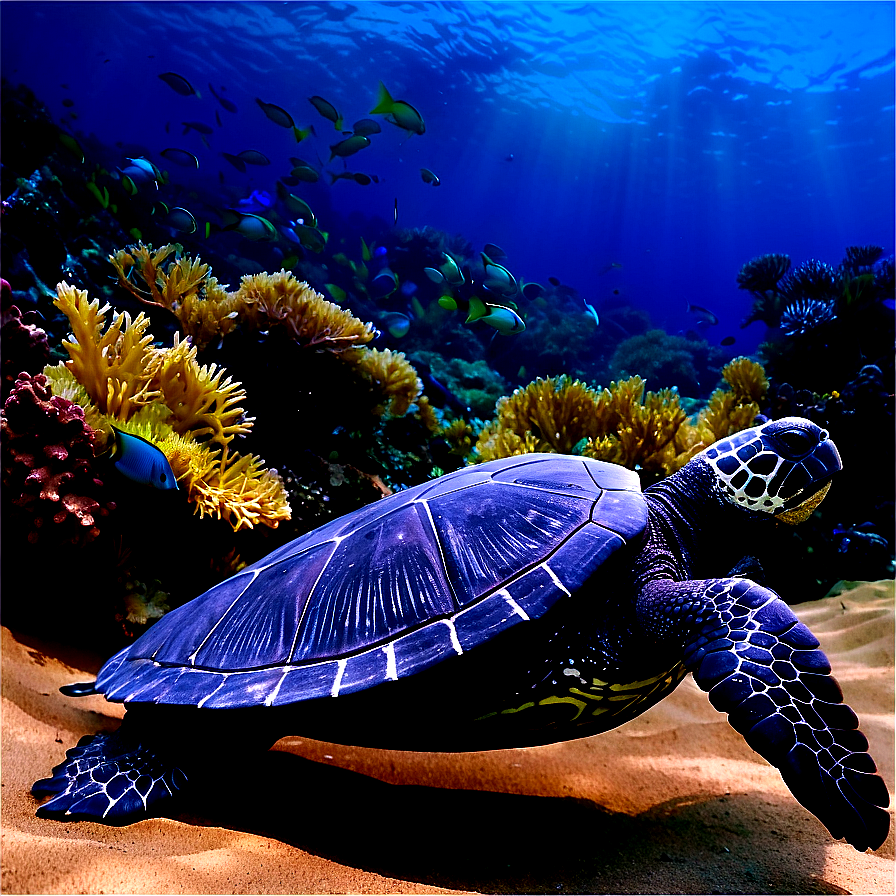 Leatherback Turtle Journey Across Oceans Png Dio