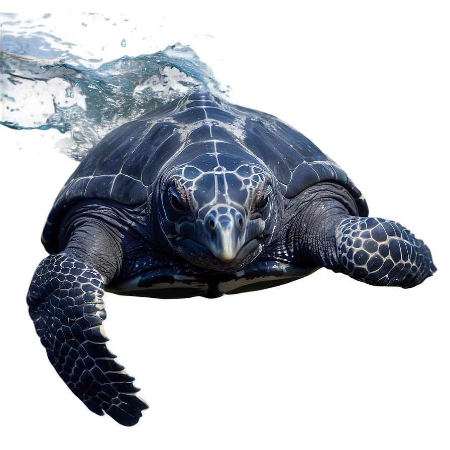 Leatherback Turtle Swimming Gracefully Png 06292024