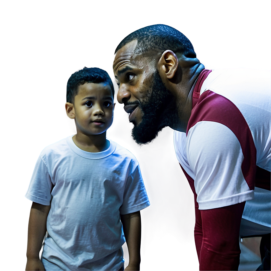 Lebron James Coaching His Son Png Kth46