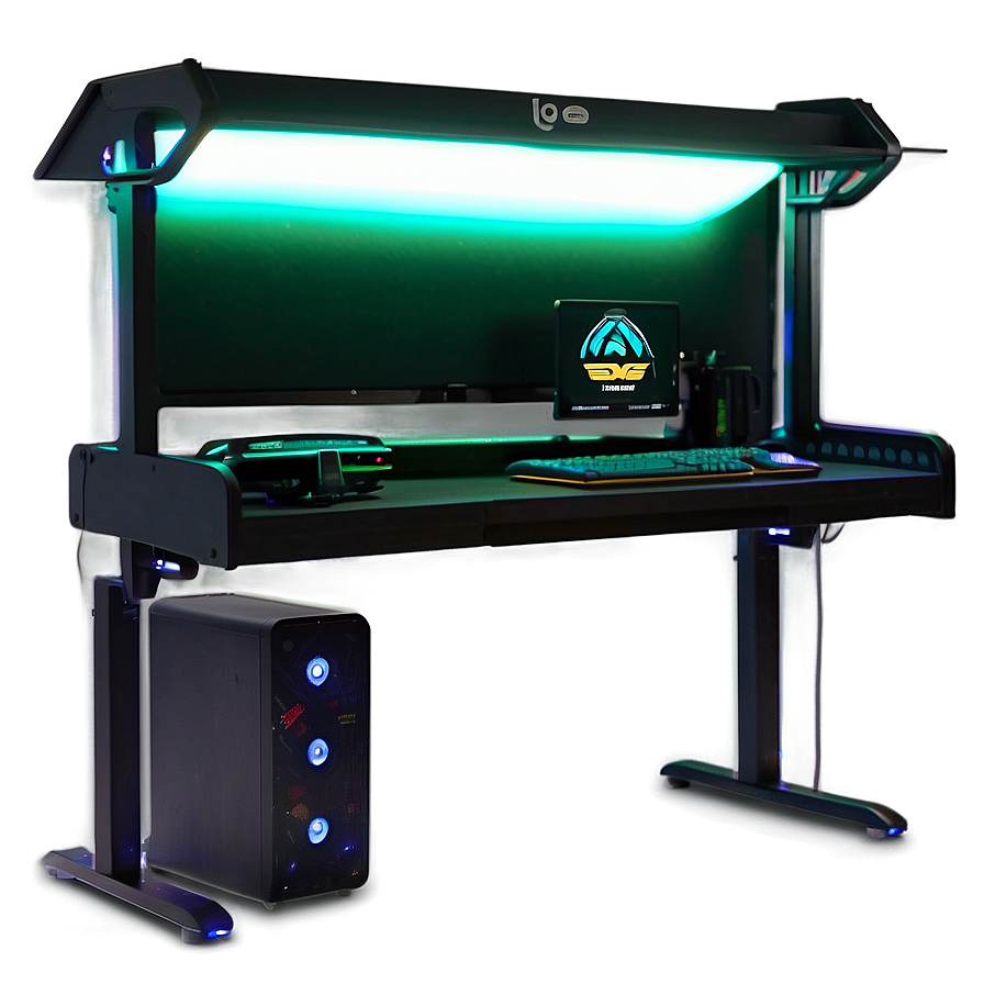 Led Gaming Desk Setup Png 20