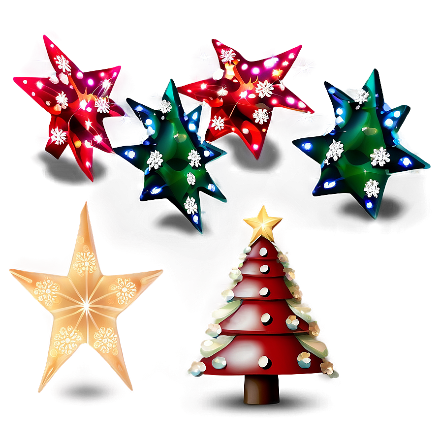 Led Light Christmas Tree Star Png Lom7