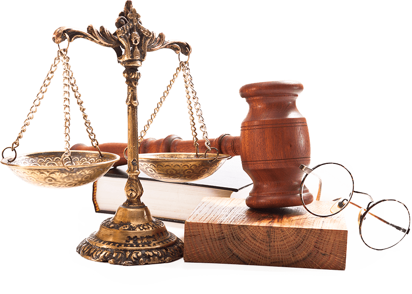 Legal Scale Gavel Books Glasses