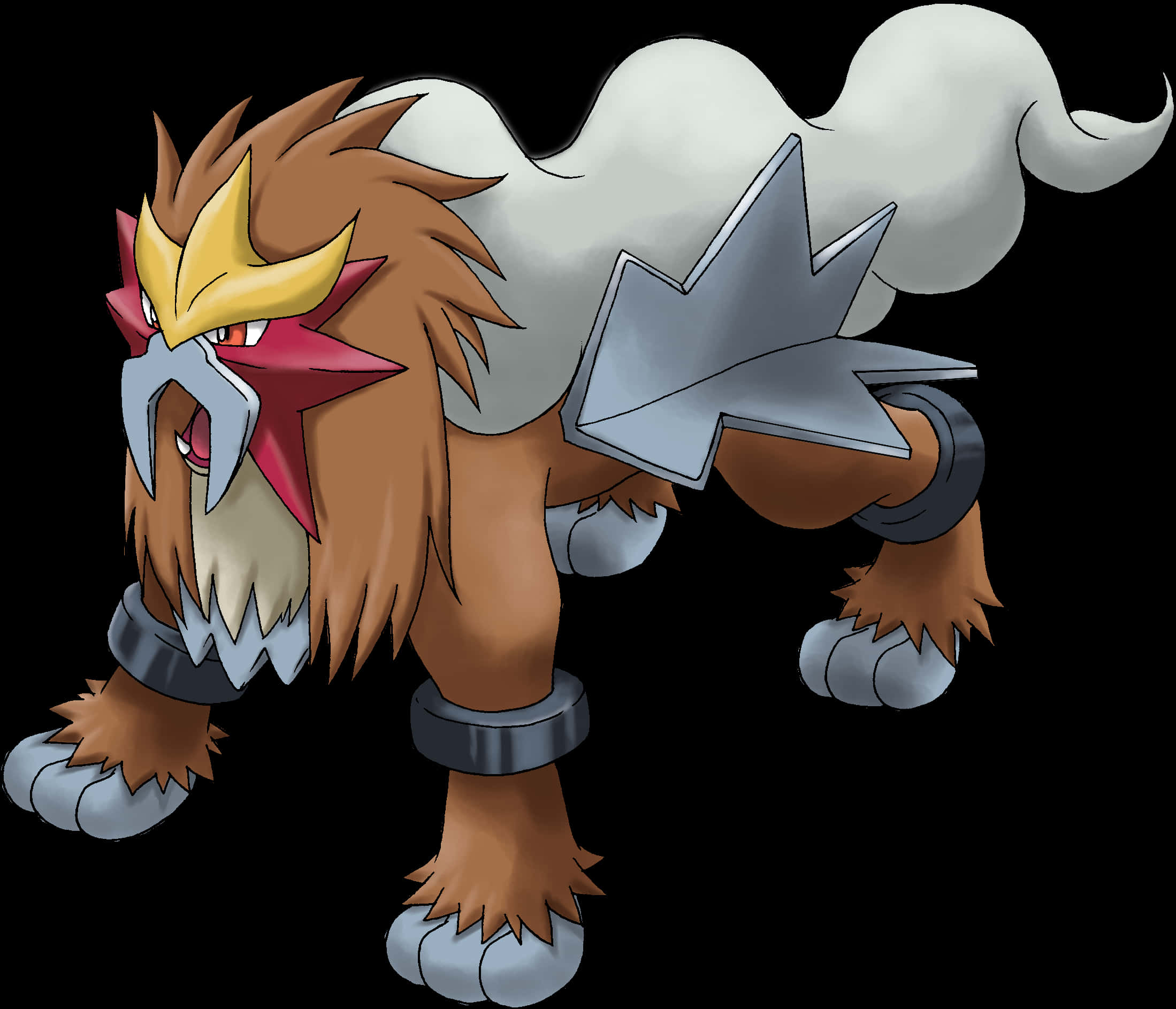 Legendary_ Pokemon_ Entei_ Illustration