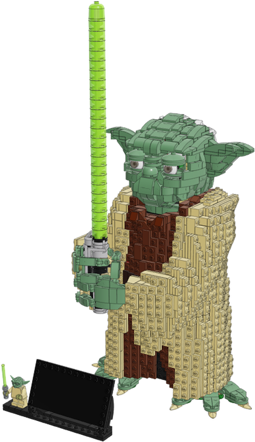 Lego Yoda With Lightsaber