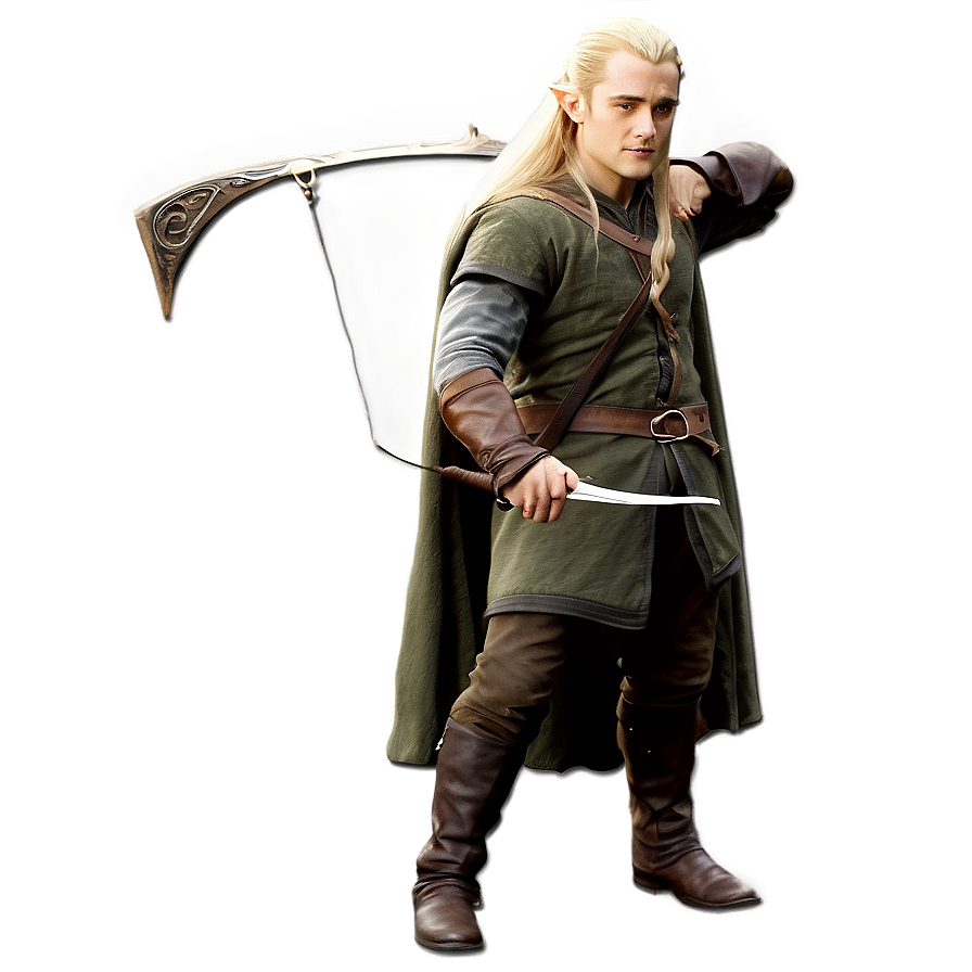 Legolas With Hood Cloak Png Mik