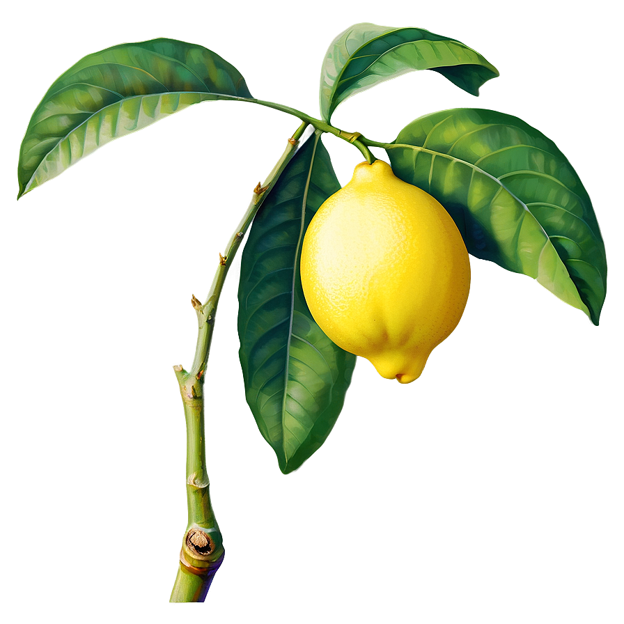 Lemon On Branch Png 05042024