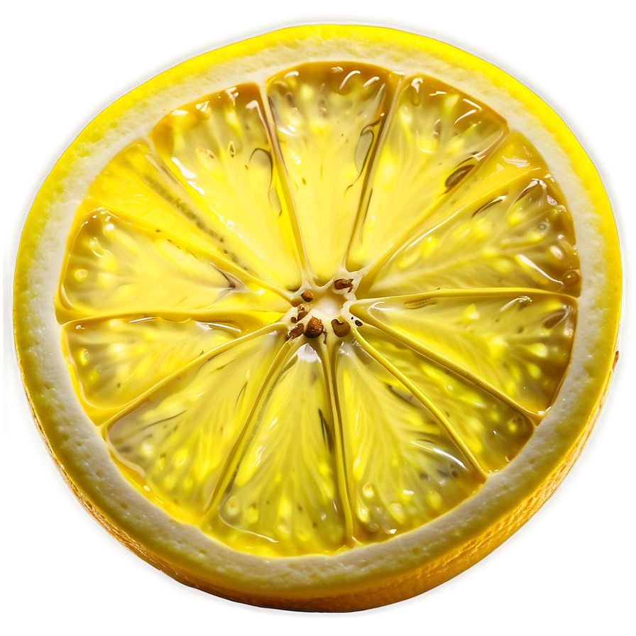 Lemon Slice Top View Png 05042024