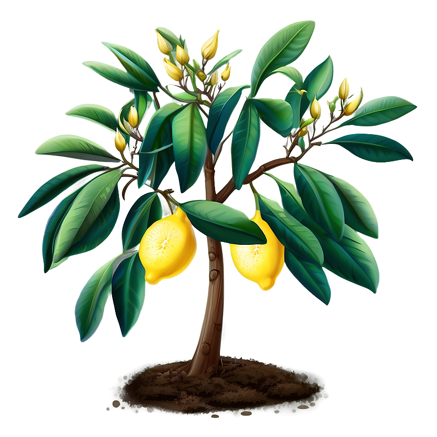 Lemon Tree Illustration Png Bbj32