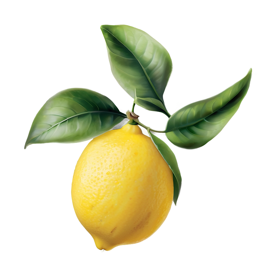 Lemon With Leaf Png Ewu