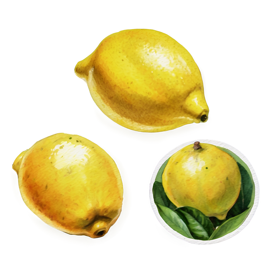 Lemons Watercolor Png 06122024