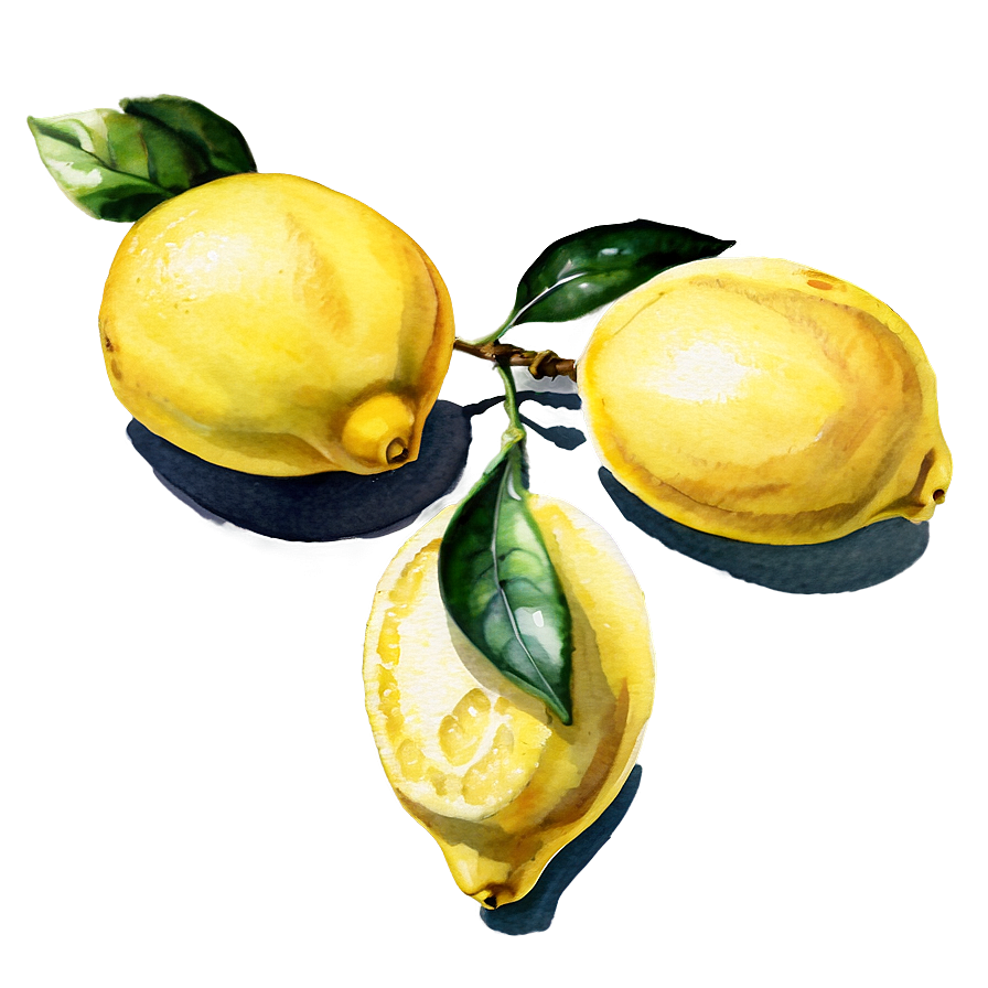 Lemons Watercolor Png Ssg29