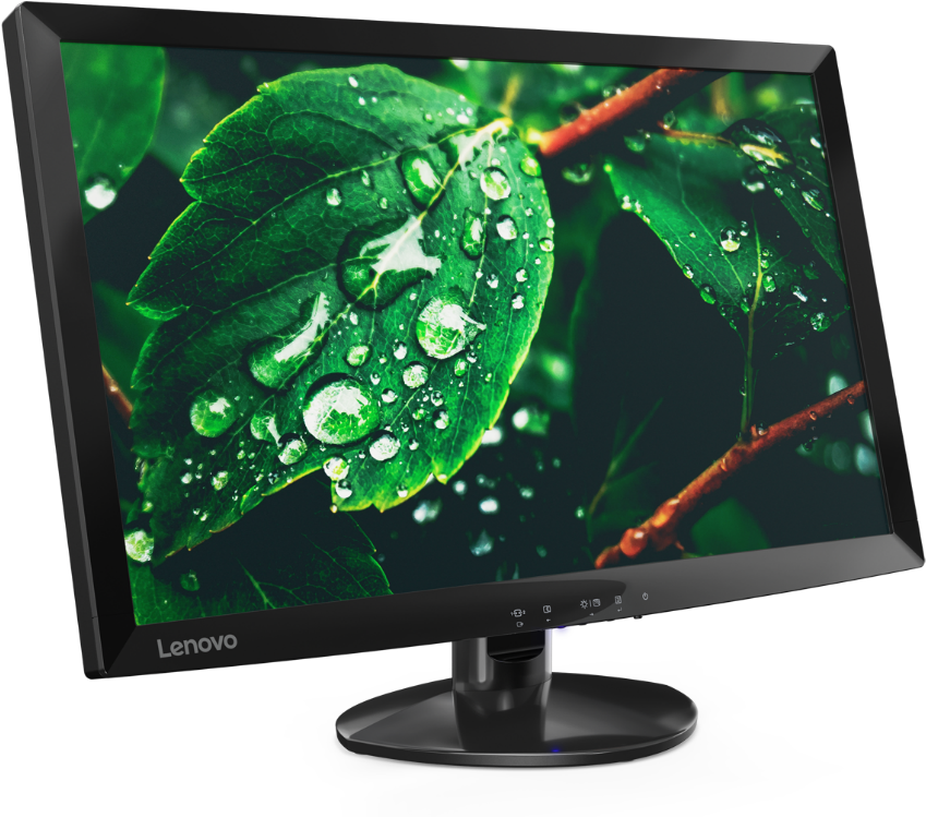 Lenovo Monitor Displaying Nature Image