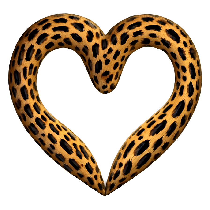 Leopard Heart Design Png Ssu6