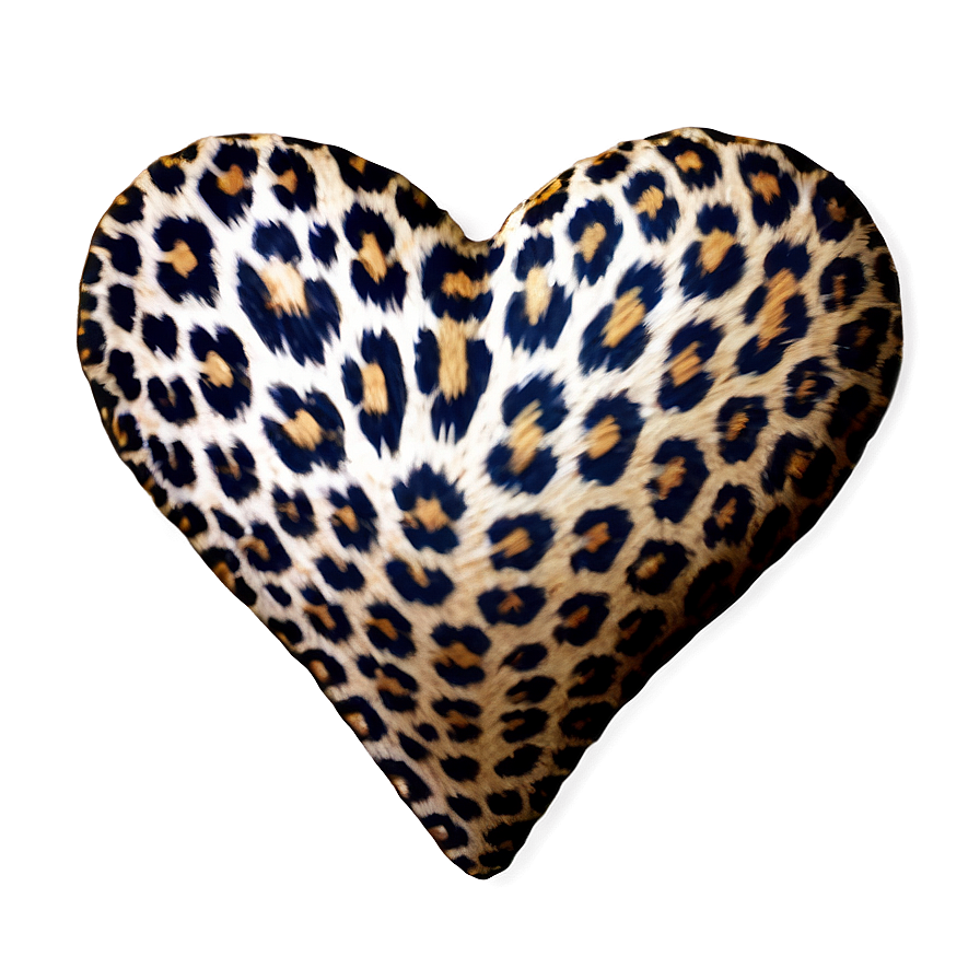 Leopard Print Heart Illustration Png Xmv91