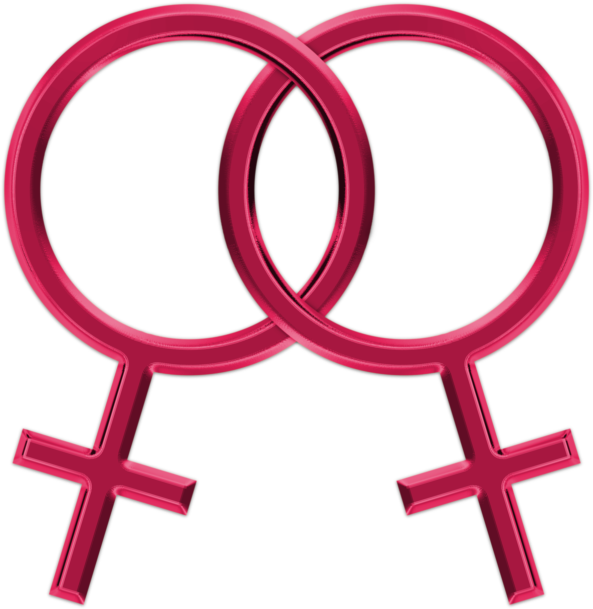Lesbian Symbol Interlocking Female Signs