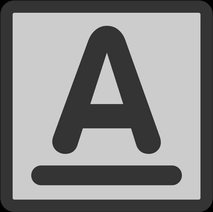 Letter A Underlined Icon