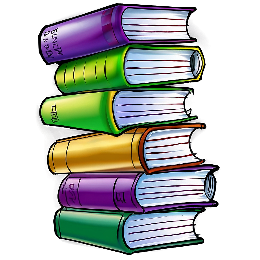 Library Books Stack Png Gnv23