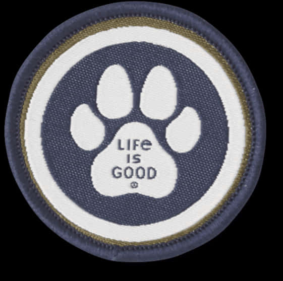 Life Is Good Dog Paw Patch