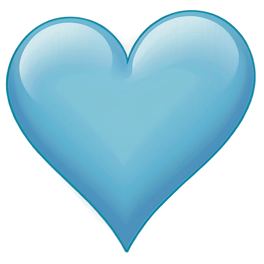 Light Blue Heart Emoji Png Klb