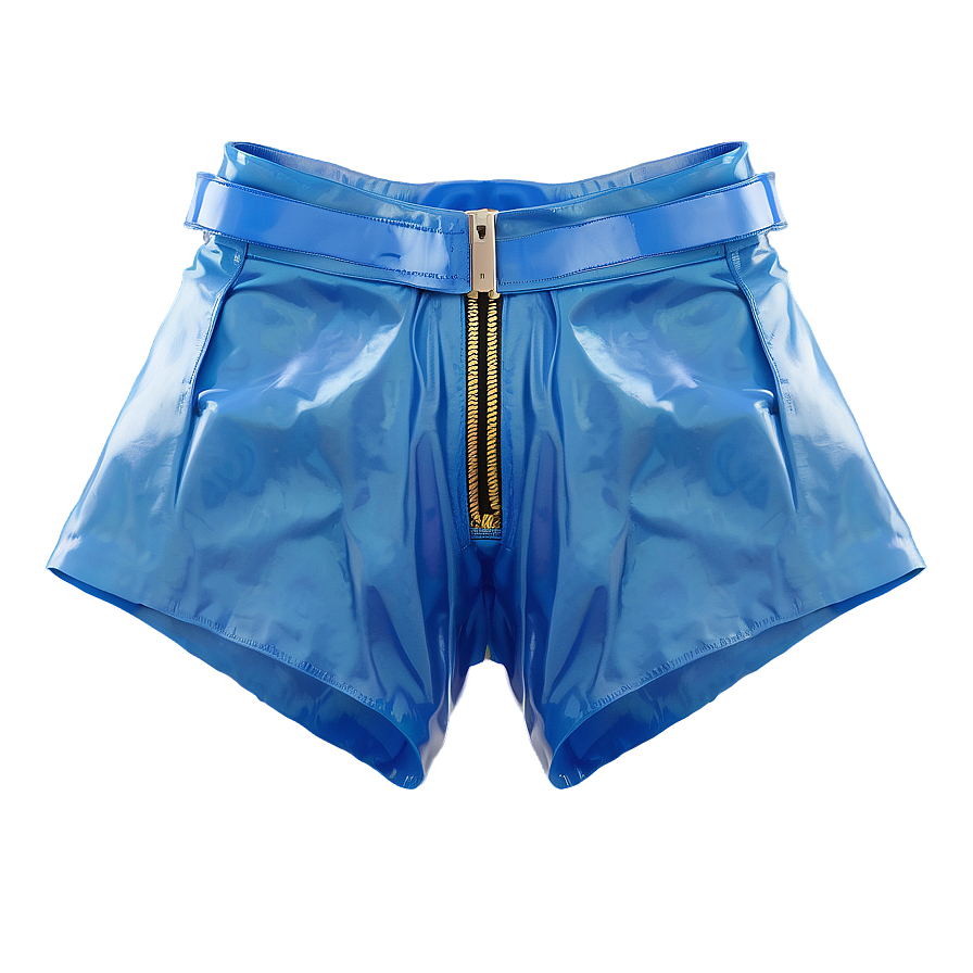 Light Blue Latex Shorts Png Trk