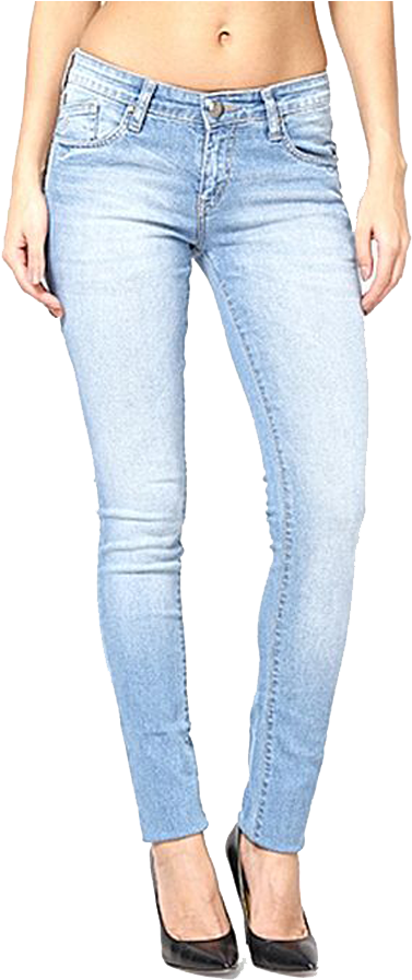 Light Wash Skinny Jeans Product View