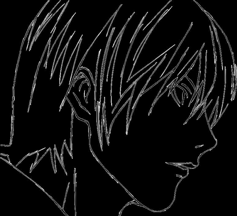 Light Yagami Profile Sketch