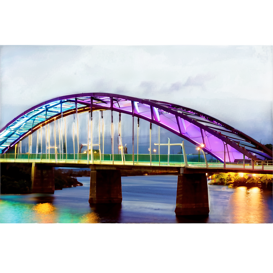 Lighted Bridge At Dusk Png 38