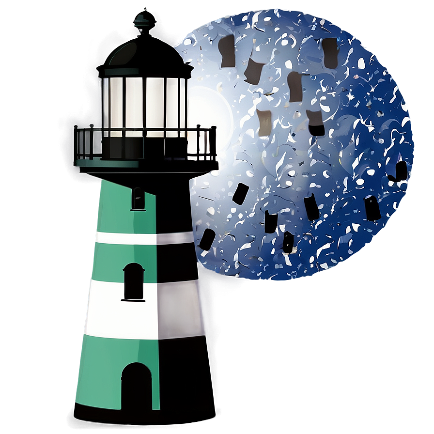 Lighthouse Beacon At Night Png 20