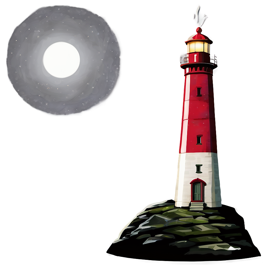 Lighthouse Beacon At Night Png Ejy25