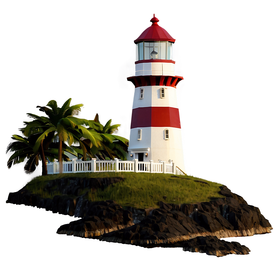 Lighthouse On Island Png Ryq24