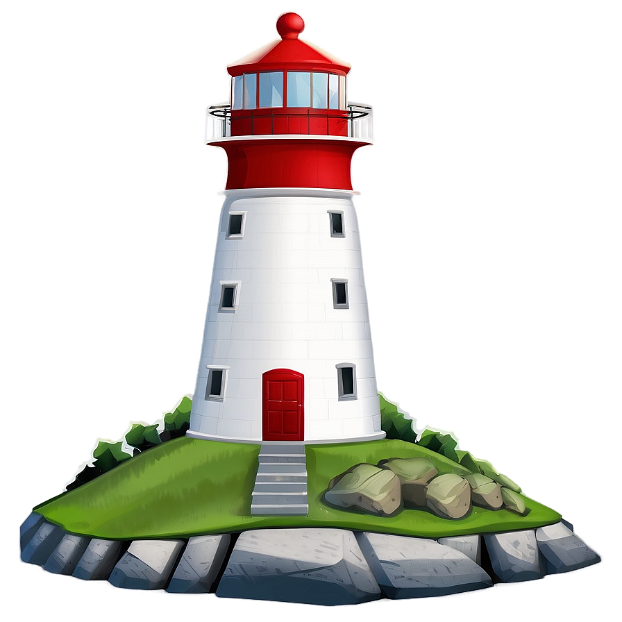 Lighthouse With Landscape Png 05242024