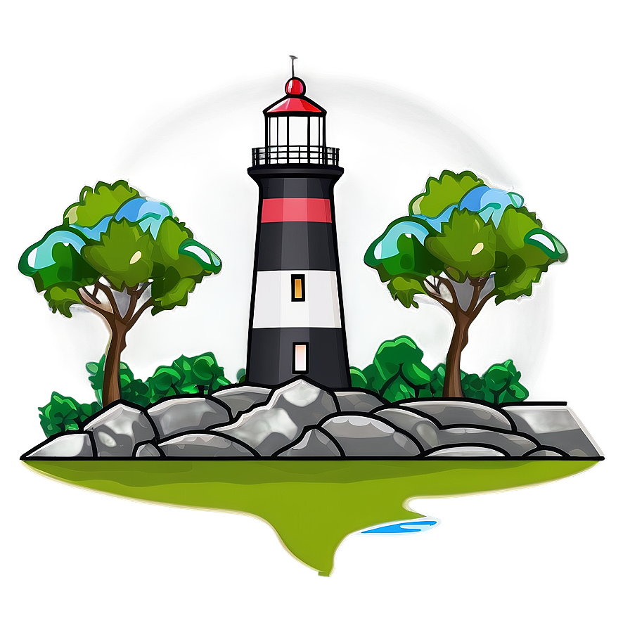 Lighthouse With Landscape Png Yav