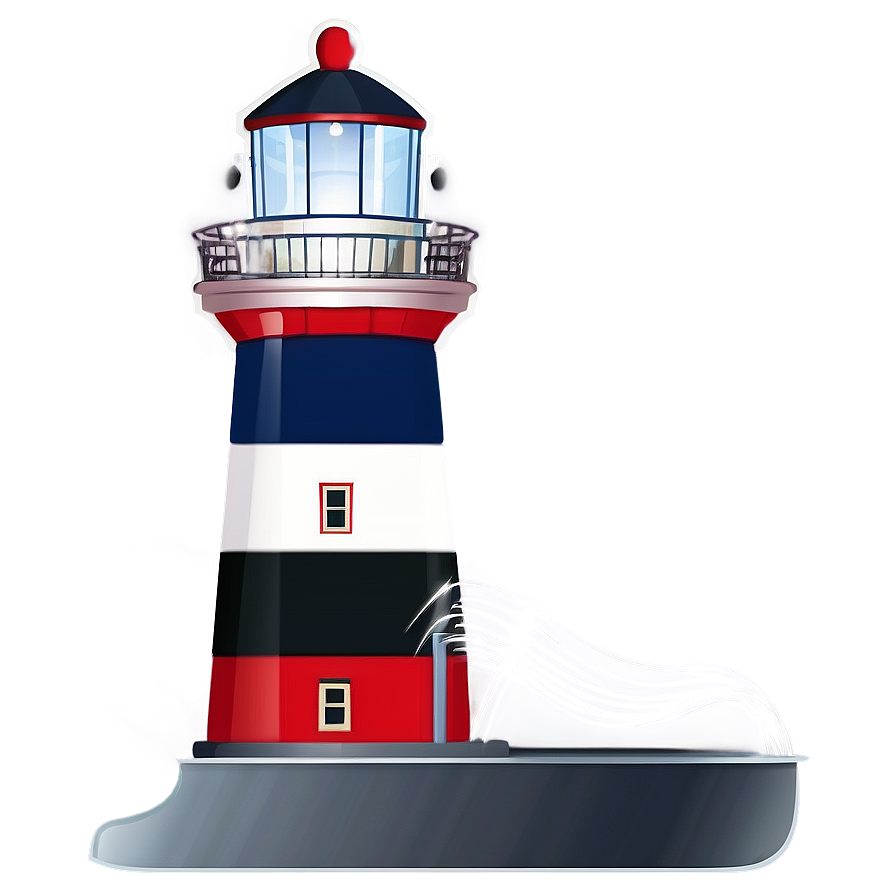 Lighthouse With Waves Png 05242024