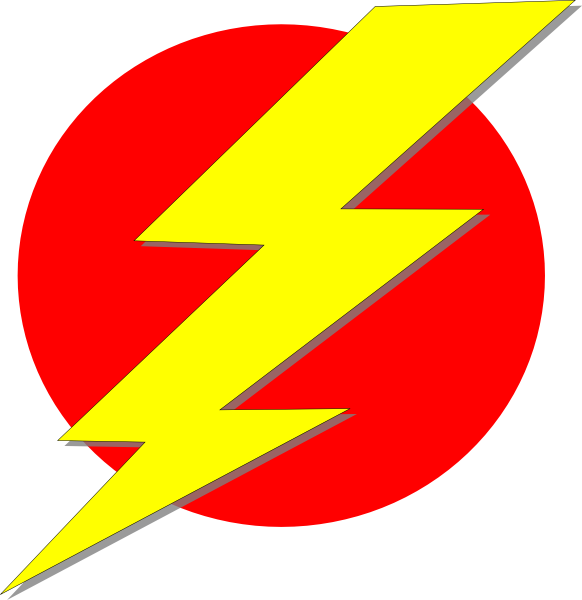 Lightning Bolt Graphic Red Background