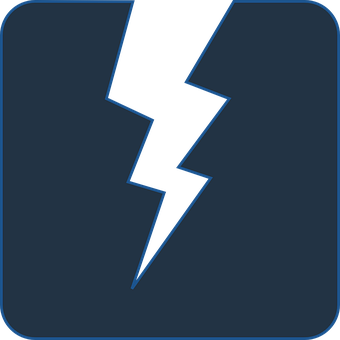 Lightning Bolt Icon Dark Background